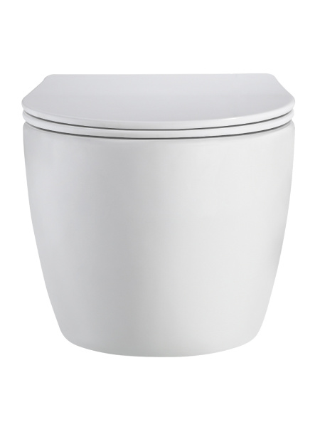 Унитаз подвесной безободковый Orange C07-150W с микролифтом TORNADO, белый