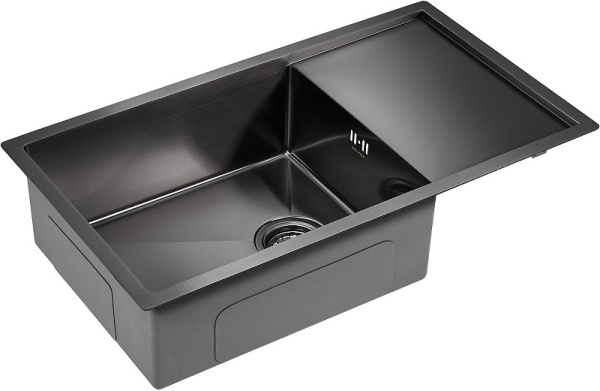 Кухонная мойка Paulmark  Wing PM217844-GM вороненая сталь