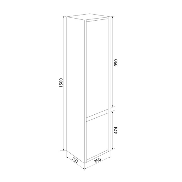 Пенал подвесной, 35 см, IDDIS Esper (ESP35W0i97)