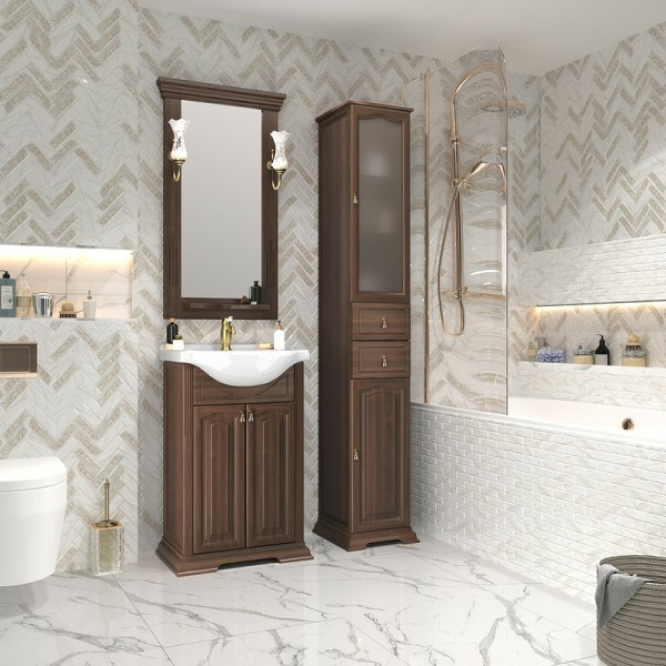 Тумба под раковину Opadiris Риспекто 55 00-00007073 орех антикварный (без раковины)