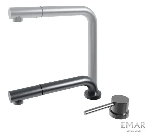 Смеситель для кухни EMAR ЕС - 7027 PVD Dark