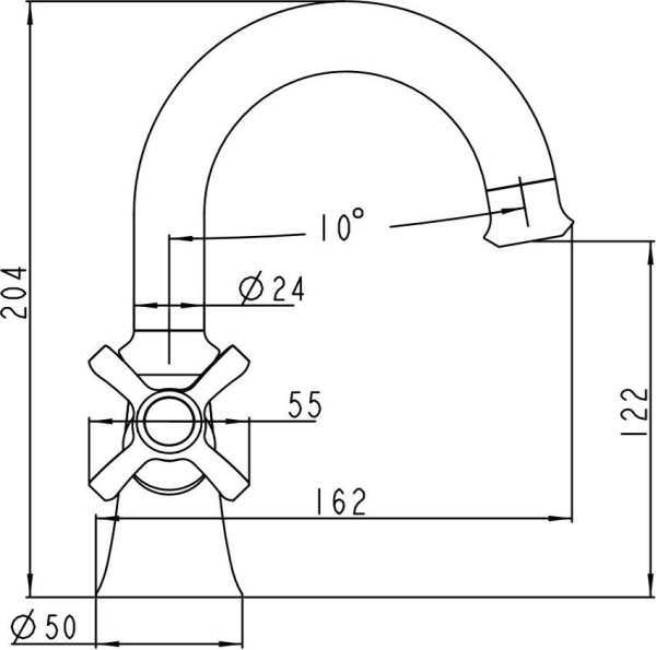 Смеситель для раковины KAISER Carlson Lux (11211)