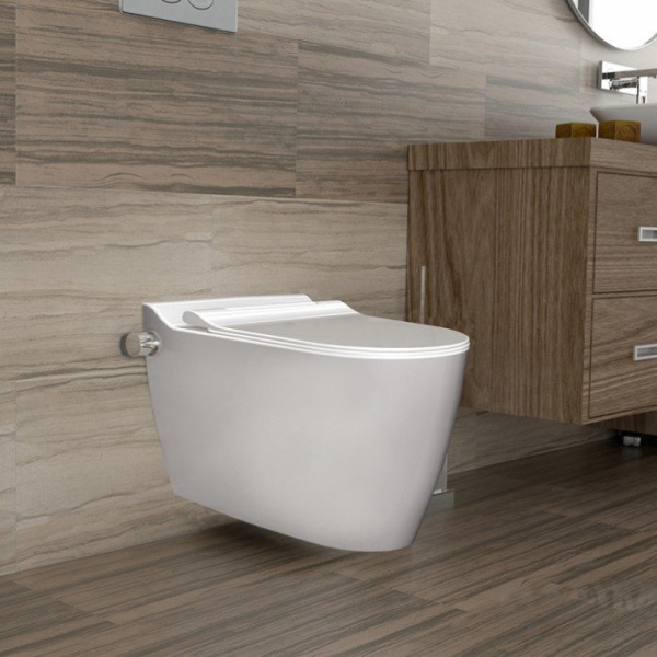 Унитаз подвесной безободковый с форсункой биде Bien Mineral MNKA052N1VE0W5000