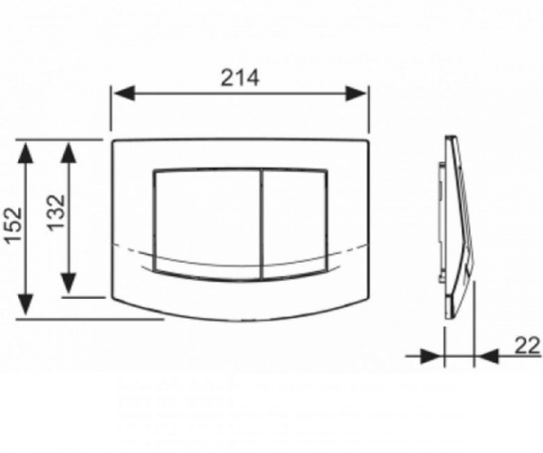 Панель смыва с двумя клавишами AMBIA 9240201