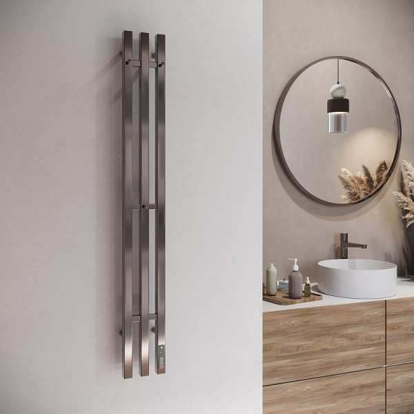 Электрический полотенцесушитель (120х20) Terminus TRES 4670078566409 оружейная сталь