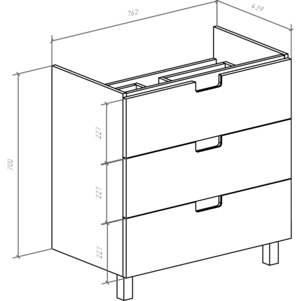 Тумба под раковину Bellezza Пегас 80 4630413140015
