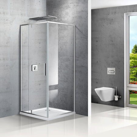Душевой уголок Vincea  Slim VPR-2SL9012CL-L (120х90)  хром, стекло прозрачное, левый