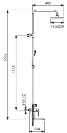 Душевая система KAISER Linear (59182)