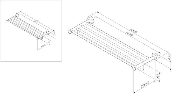 Полка для полотенец Am.Pm Like A8037700 Полка для полотенец Am.Pm Like A8037700