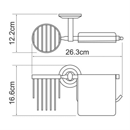 Держатель туалетной бумаги и освежителя WasserKRAFT Rhein K-6259