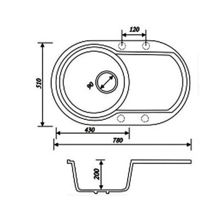 Кухонная мойка KAISER KMM мрамор (KMM-7850 W)