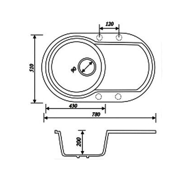 Кухонная мойка KAISER KMM мрамор (KMM-7850 W)