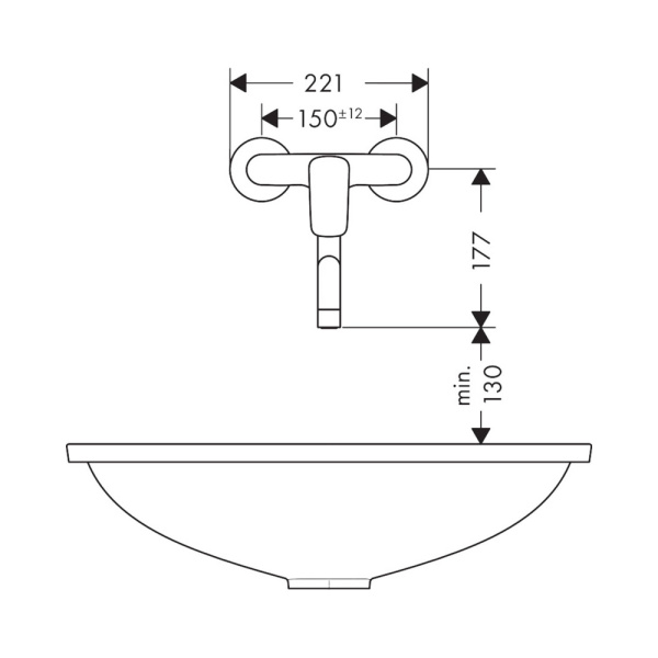Смеситель для кухни однорычажный Hansgrohe Logis M31 71836000 хром