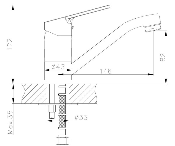 Смеситель для раковин ESKO SAINT-PETERSBURG SPb 15