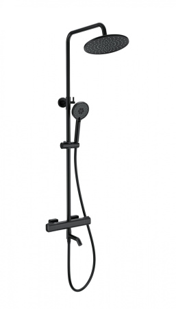 Душевая система с термостатом WONZON & WOGHAND STAY 1, черный матовый WW-B3051-A1-MB