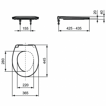 Крышка-сиденье Ideal Standard EUROVIT E131801
