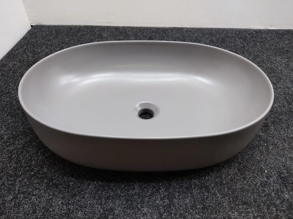 Раковина накладная (60х40) Kerasan Nolita 534389 серый матовый