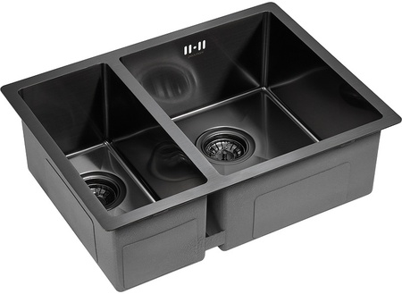 Кухонная мойка Paulmark  Zusat PM225944-GMR вороненая сталь правая