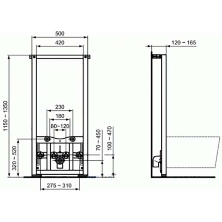 Комплект биде + инсталляция Ideal Standard Connect D211601