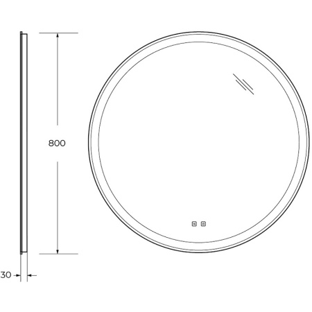 Зеркало BelBagno 80 SPC-RNG-800-LED-TCH-SND