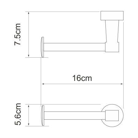 Держатель туалетной бумаги WasserKRAFT Isen K-4096