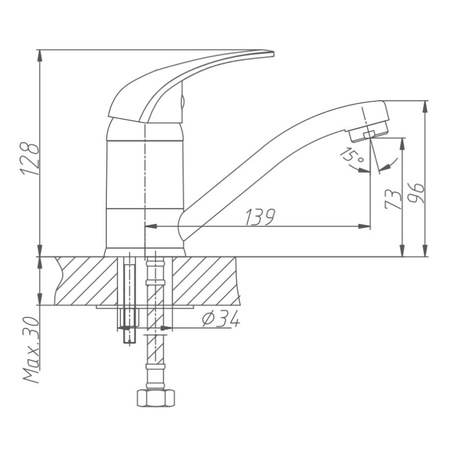 Смеситель для кухни Haiba HB4503
