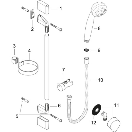 Душевой гарнитур Hansgrohe Crometta 85 Mono Green 27652000 хром