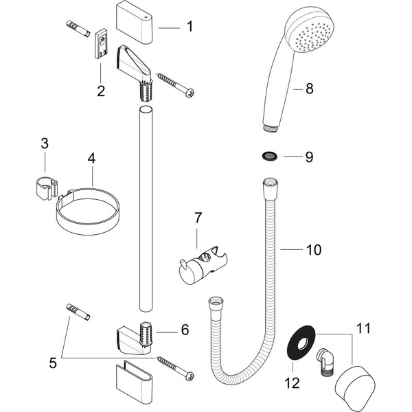Душевой гарнитур Hansgrohe Crometta 85 Mono Green 27652000 хром