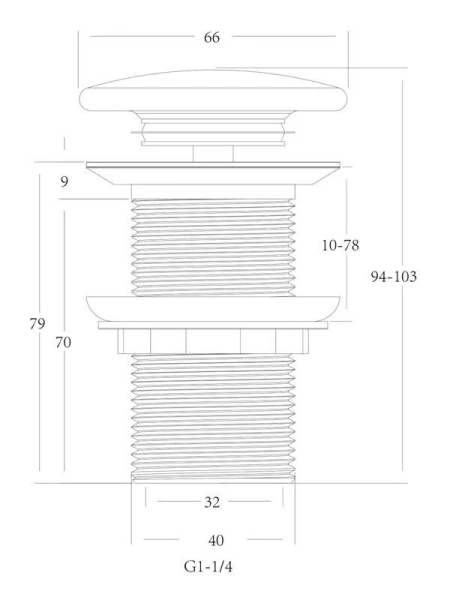 Донный клапан Agger AX00444 черный