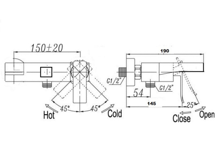 Смеситель для ванны Bronze de Luxe GRANI TB980