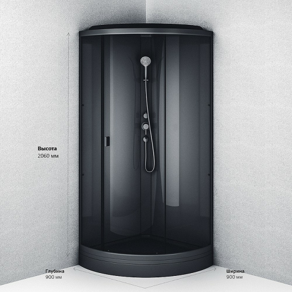 Душевая кабина (90х90) Am.Pm Gem W90C-401-090BT