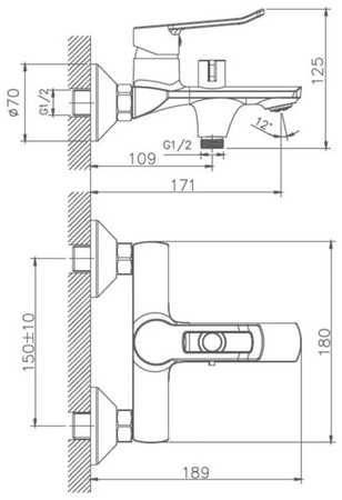 Смеситель для ванны Haiba HB60556
