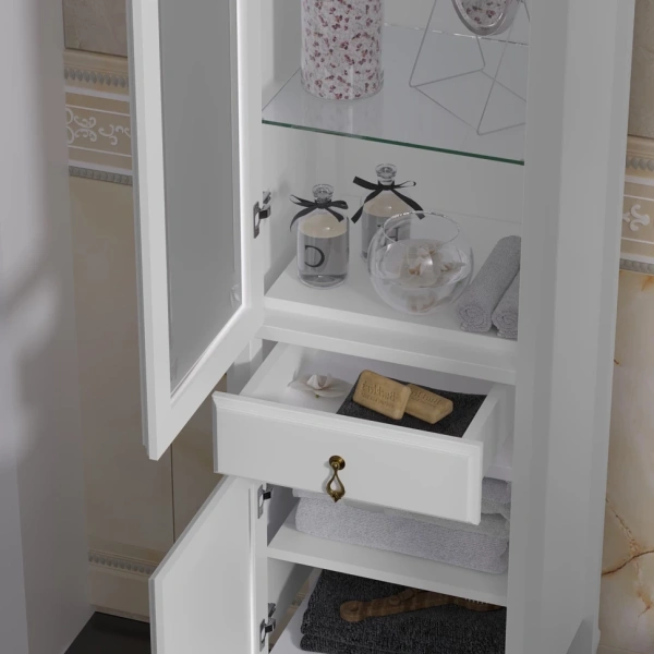 Пенал Opadiris Лоренцо, белый матовый, левый Z0000008217