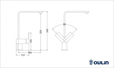 Смеситель для кухни Oulin OL-8075S