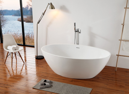 Акриловая ванна (175х100) ABBER AB9249 без гидромассажа, белый