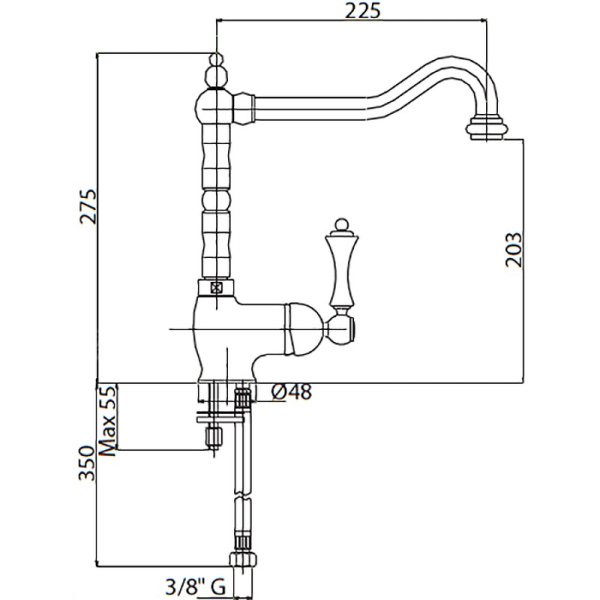 Смеситель для кухни Cezares Margot MARGOT-LLM2-02-Bi