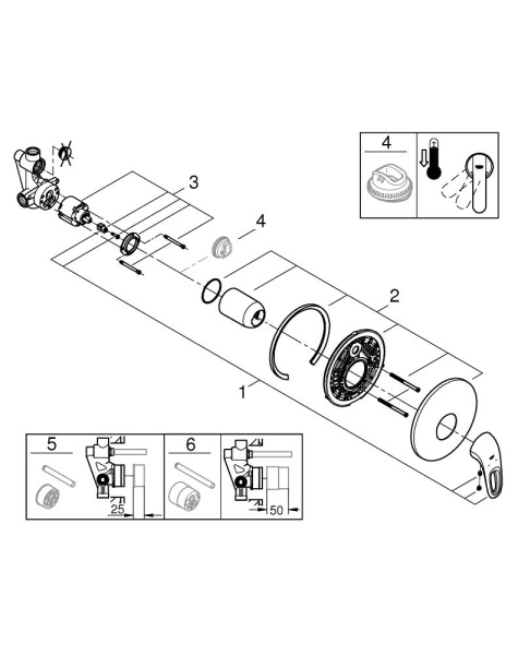 Смеситель для душа Grohe Eurostyle New 33635 003 (33635003) хром  Смеситель для душа Grohe Eurostyle New 33635 003 (33635003) хром