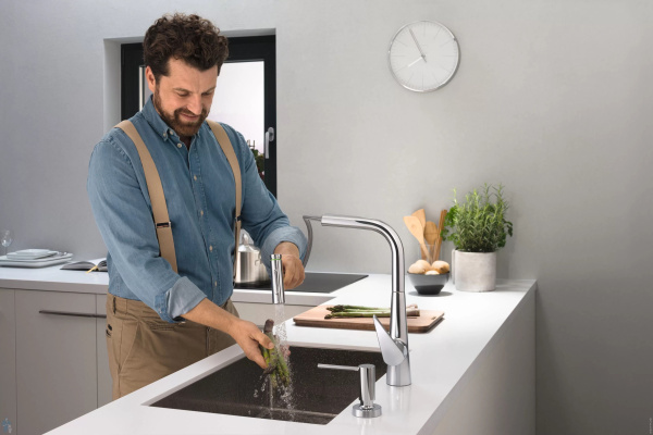 Смеситель для кухни с выдвижным изливом Hansgrohe Talis Select M51 2jet 72823000 хром