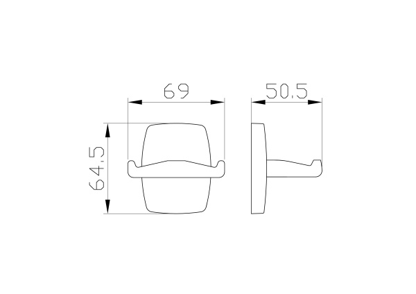 Двойной крючок для ванной WONZON & WOGHAND PORTO, хром WW-1501