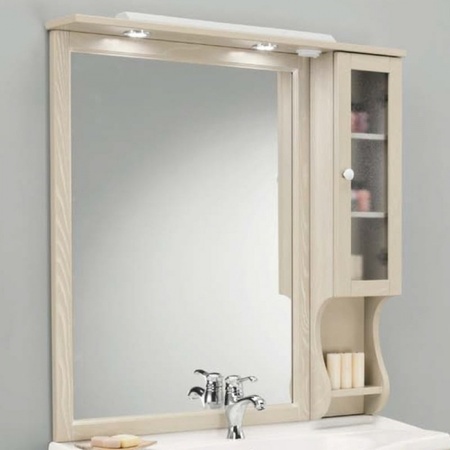 Зеркало со шкафчиком Eban FCPLS102DPG pergam*1