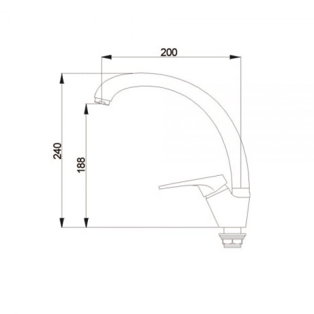 Смеситель для кухонной мойки Raiber Davis R3105