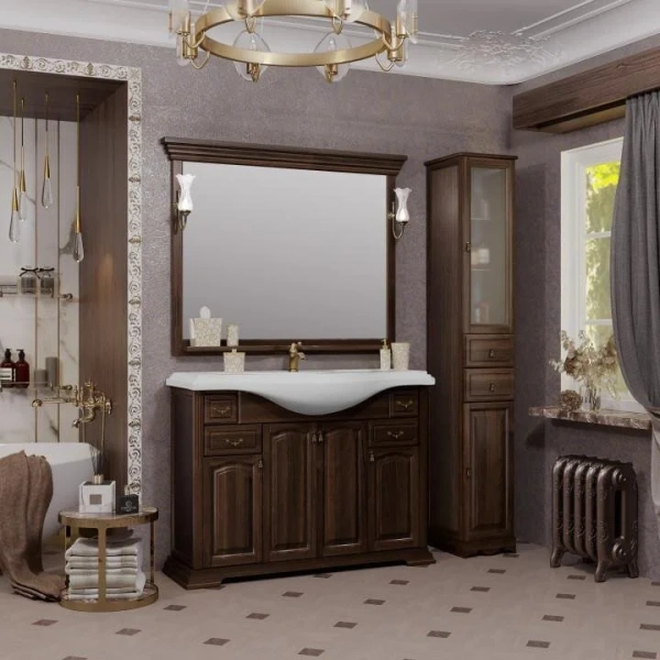 Зеркало Opadiris Риспекто 120 00-00007052  орех антикварный, с выключателем, без светильника