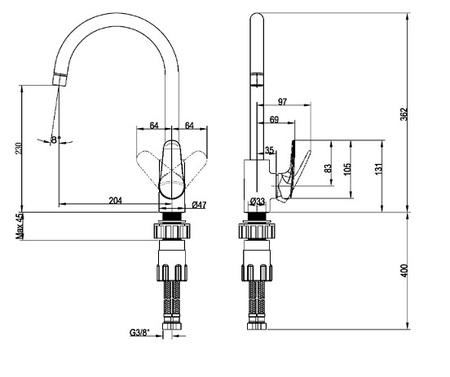 Смеситель для кухни Villeroy&Boch O'novo Start TVK10510111061