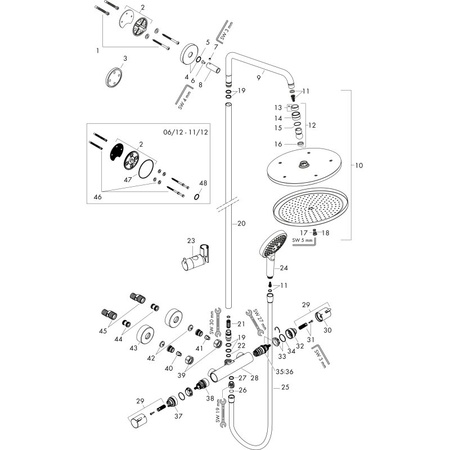 Душевая система Hansgrohe Croma Select S 280 EcoSmart 26891700 белый матовый