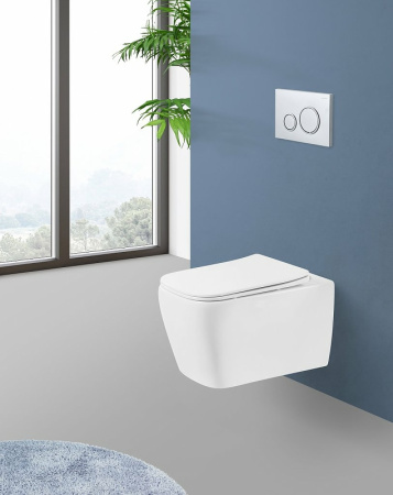 Унитаз подвесной безободковый BelBagno VENETO BB132CHR