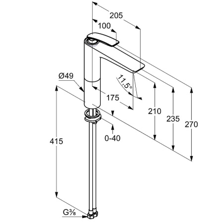 Смеситель для раковины Kludi Balance 522969175
