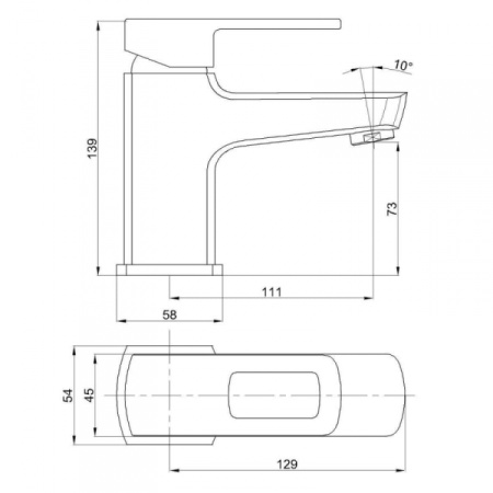 Смеситель для раковины  BENNBERG CHROME 111023