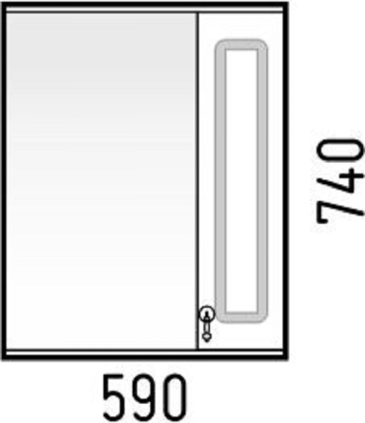Зеркальный шкаф (59х74) Corozo Элегия Ретро 60 SD-00000006