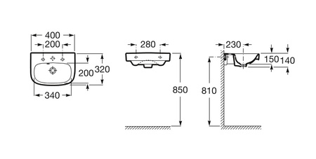 Раковина подвесная (40х32) Roca Debba  325998000