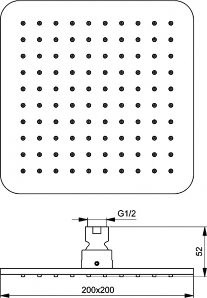 Верхний душ Ideal Standard IdealRain Cube M1 B0024AA Верхний душ Ideal Standard IdealRain Cube M1 B0024AA